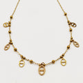 Collier Multi H Luxe et Perles d'imitation Dorées