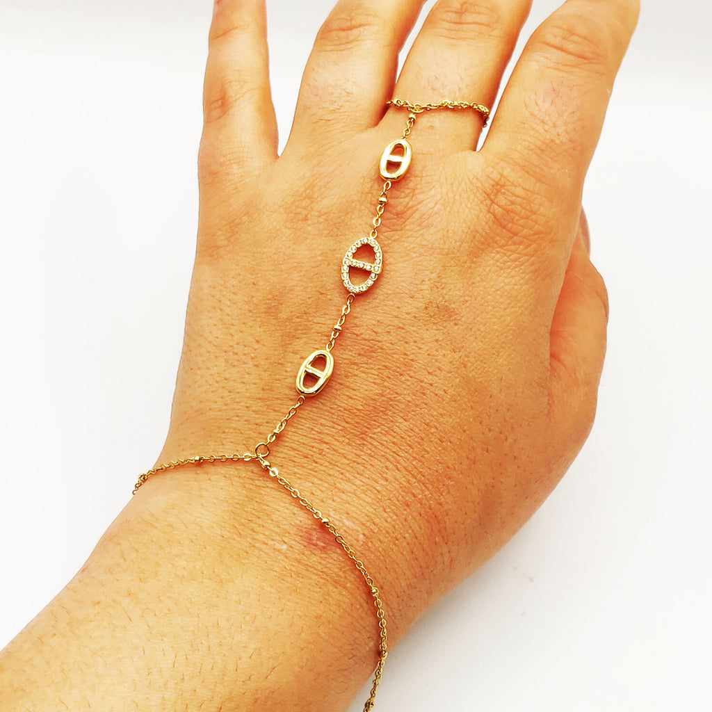 Bracelet / Chaîne de Main Multi H Luxe