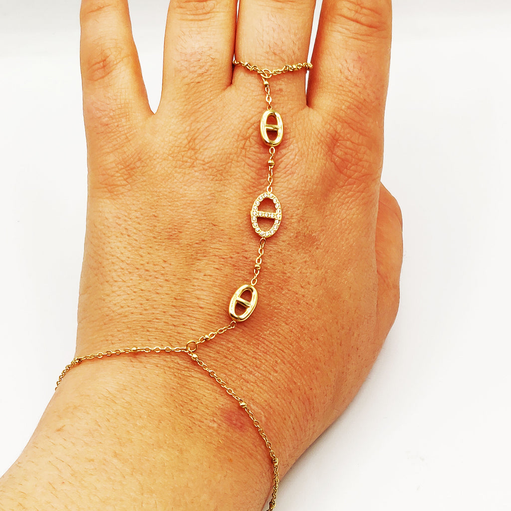 Bracelet / Chaîne de Main Multi H Luxe