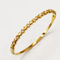 Bracelet Rigide Multi Ronds Dorés et Cristaux Luxe