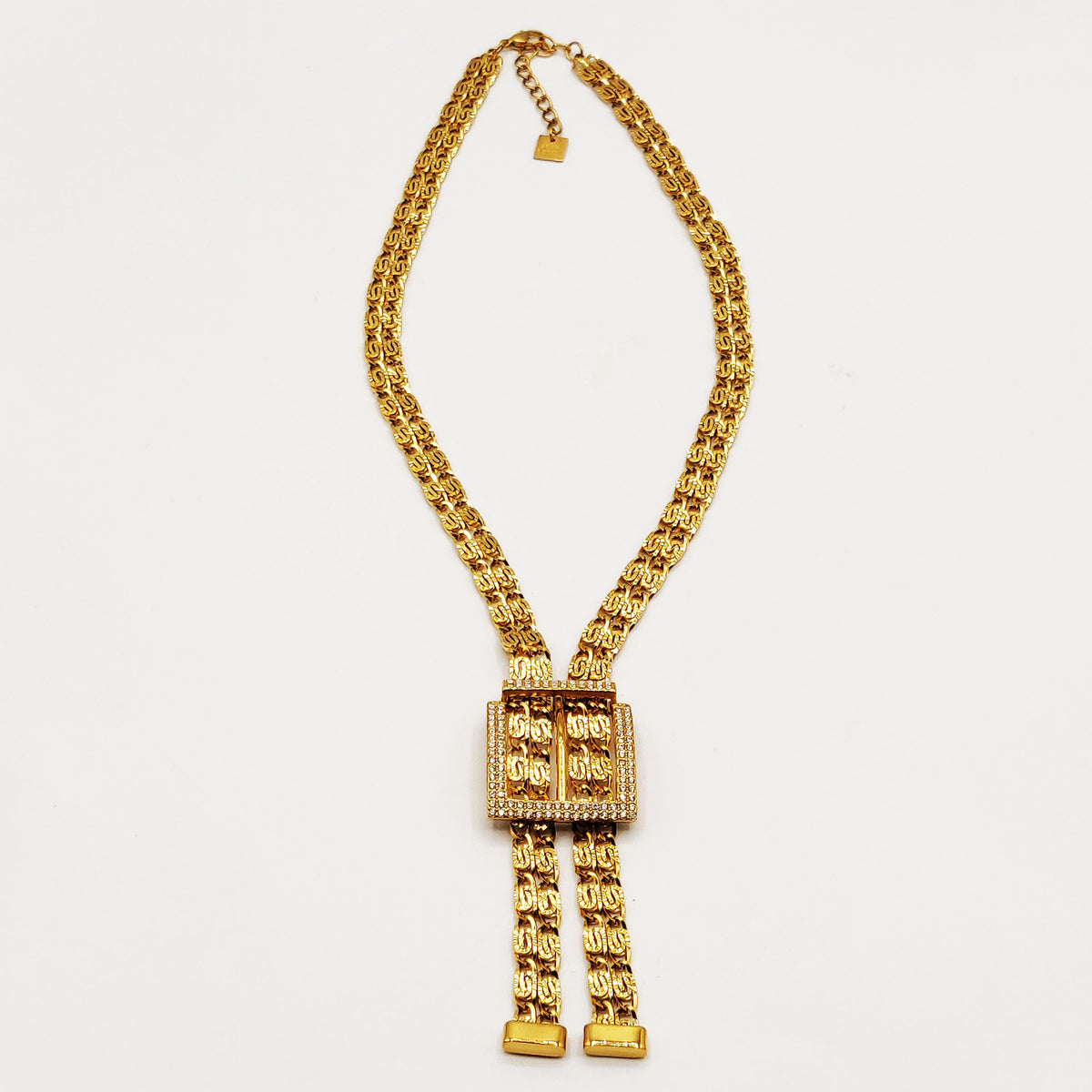 Collier Maille Royale Carré Cristaux Luxe