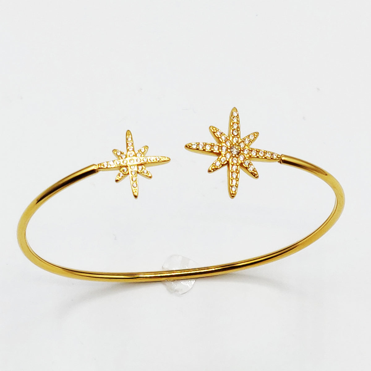Bracelet Rigide Double Étoiles du Nord Luxe