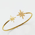 Bracelet Rigide Double Étoiles du Nord Luxe