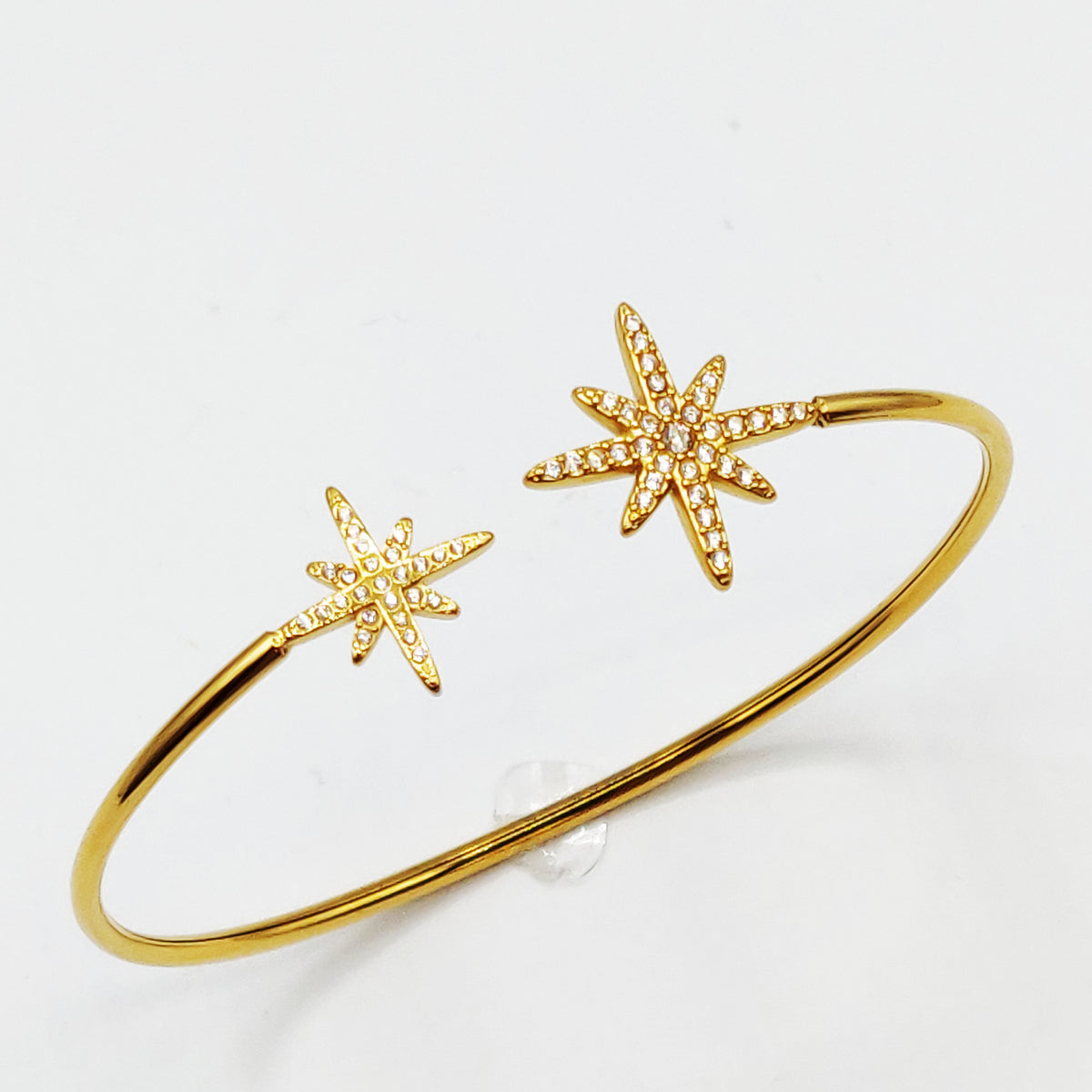 Bracelet Rigide Double Étoiles du Nord Luxe