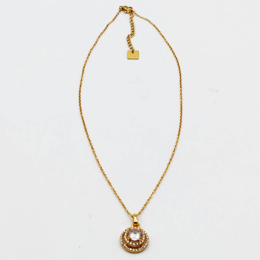 Collier Gros Cristal Rond Double Tour Cristaux Luxe