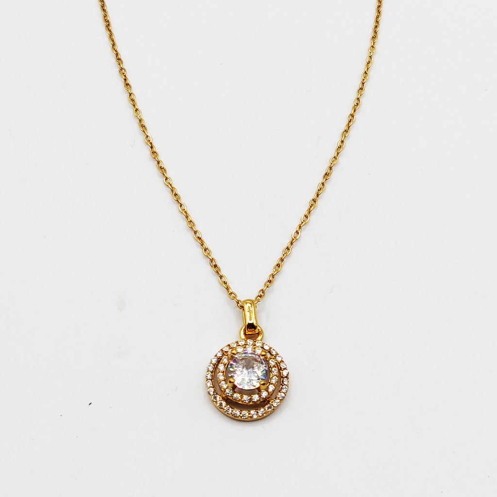 Collier Gros Cristal Rond Double Tour Cristaux Luxe