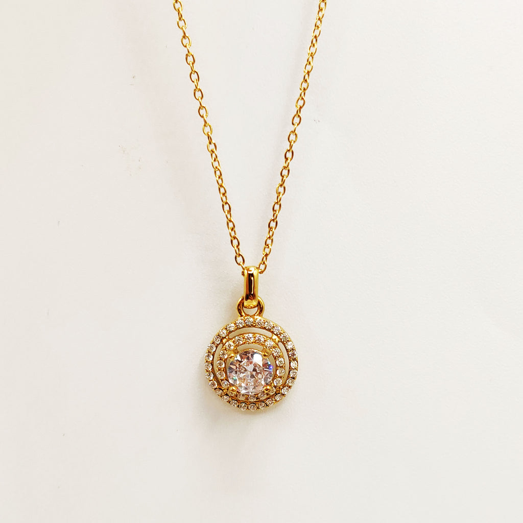Collier Gros Cristal Rond Double Tour Cristaux Luxe