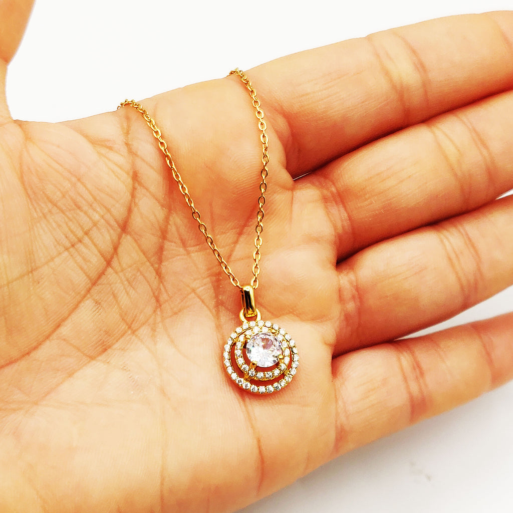 Collier Gros Cristal Rond Double Tour Cristaux Luxe