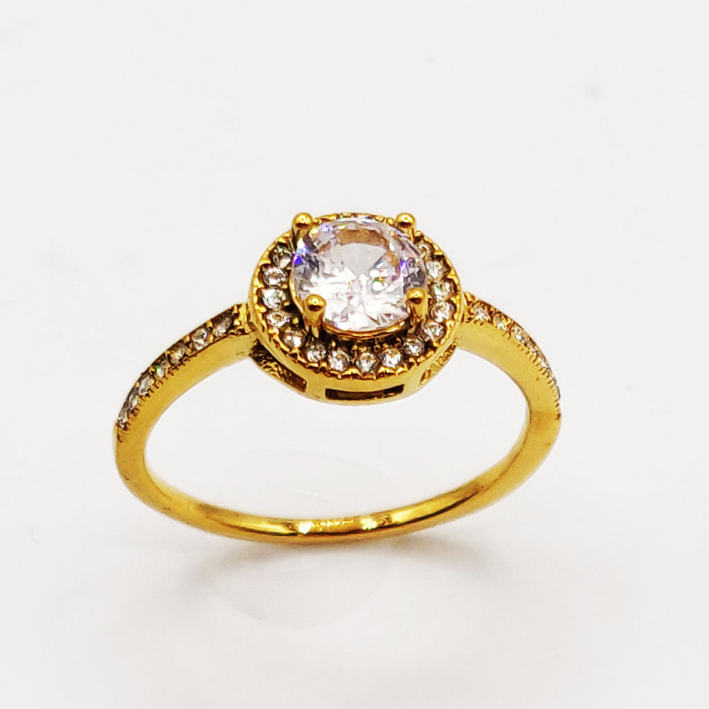 Bague Gros Cristal Rond Double Tour Cristaux Luxe
