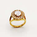 Bague Cristal Ovale Tour Cristaux Luxe