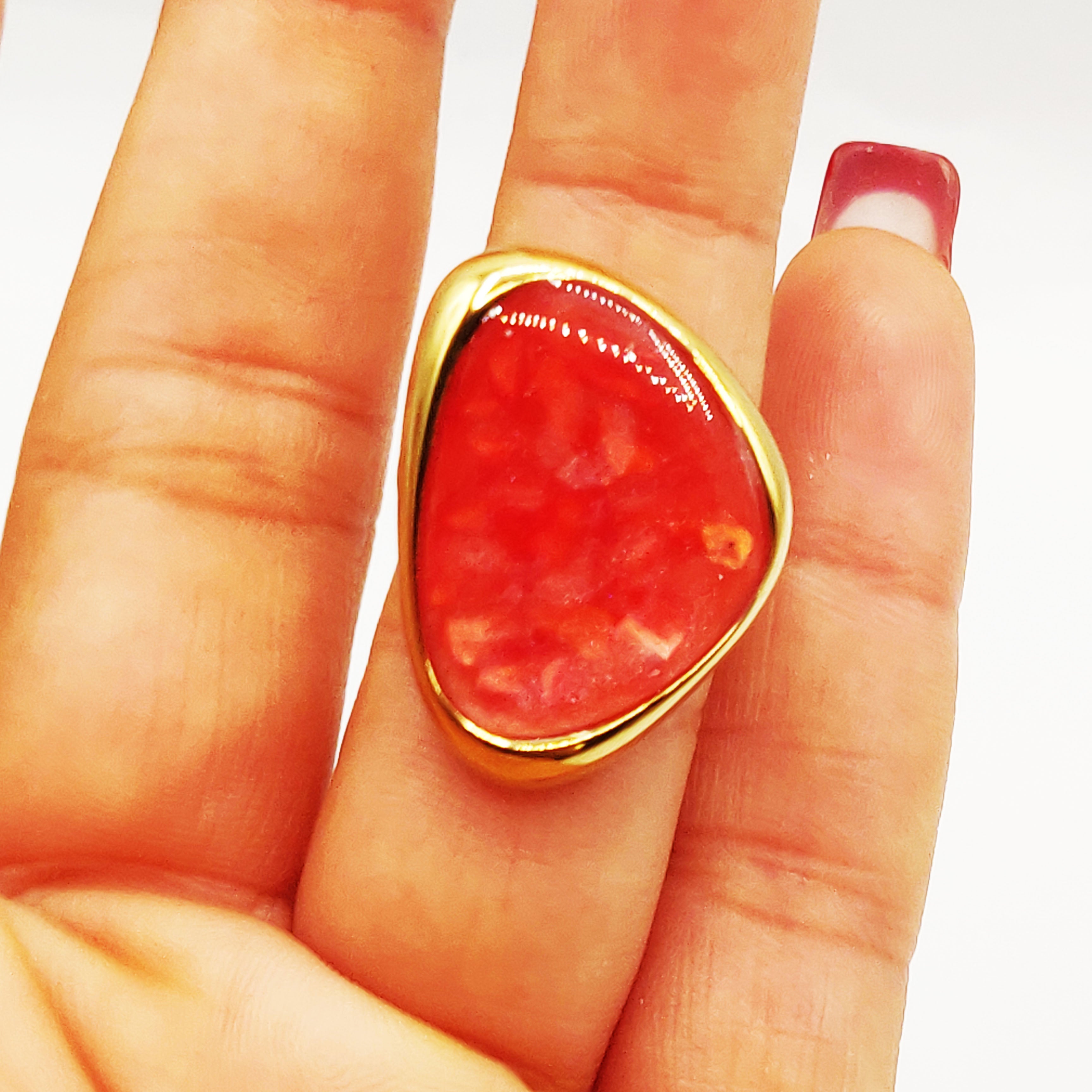 Bague Stylish Pierre Rose Luxe