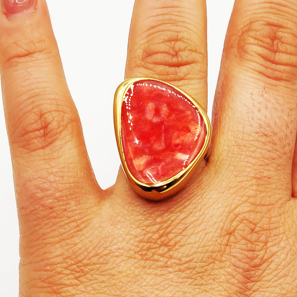 Bague Stylish Pierre Rose Luxe