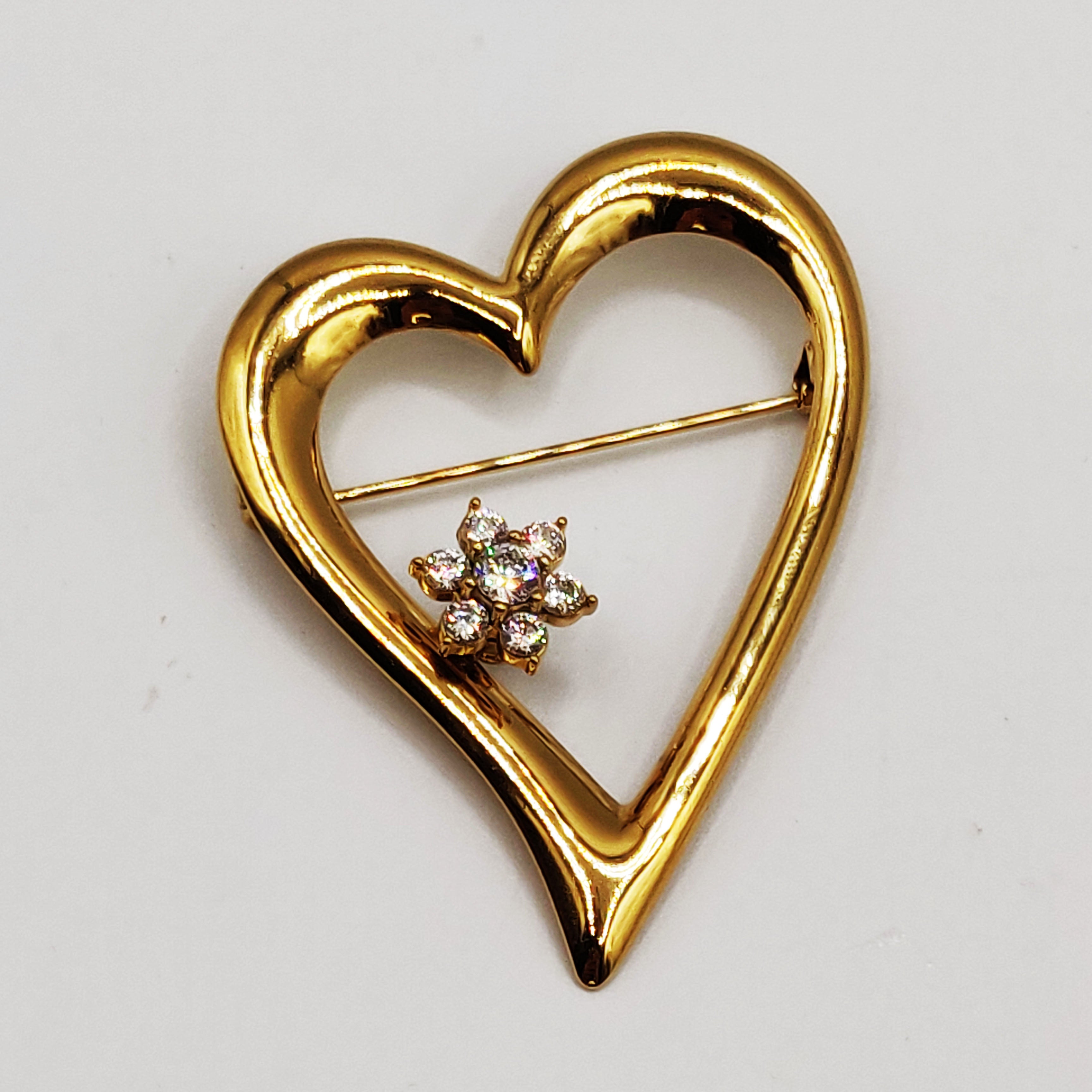 Broche Coeur Étoile Cristaux Tournant Anti-Stress
