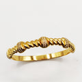 Bracelet Rigide Torsade Multi Bandes Cristaux Luxe