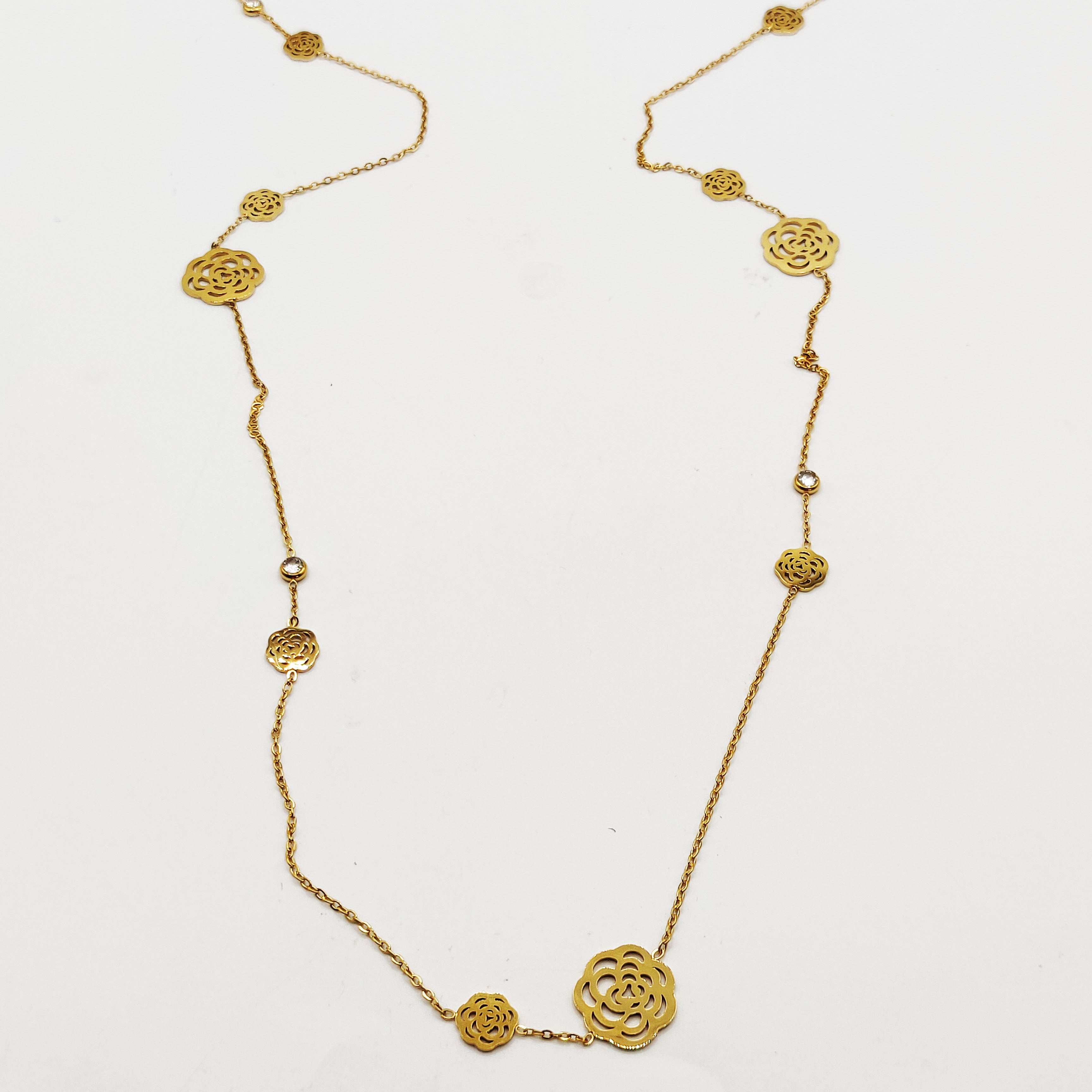 Collier / Sautoir Multi Fleurs Luxe