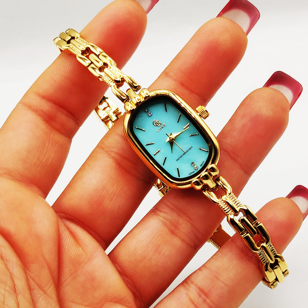 Montre GG Luxe CC2010 Fond Bleu