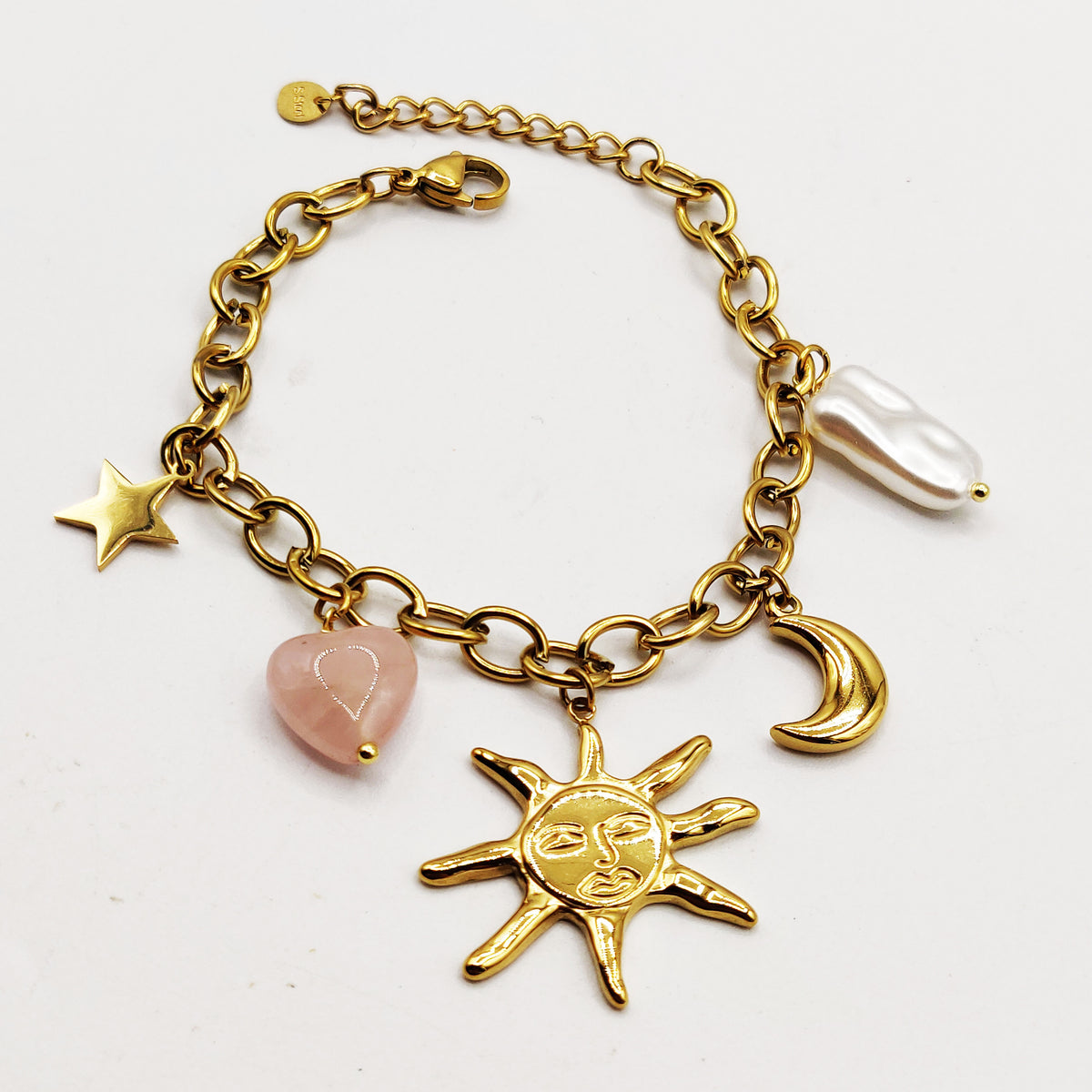 Bracelet Bibelots Perles d'imitation Blanches Soleil Luxe