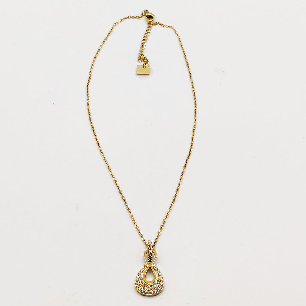 Collier Infinity Goutte Cristaux Luxe