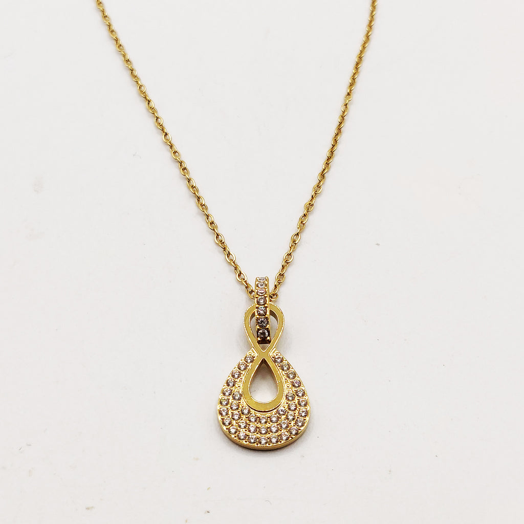 Collier Infinity Goutte Cristaux Luxe
