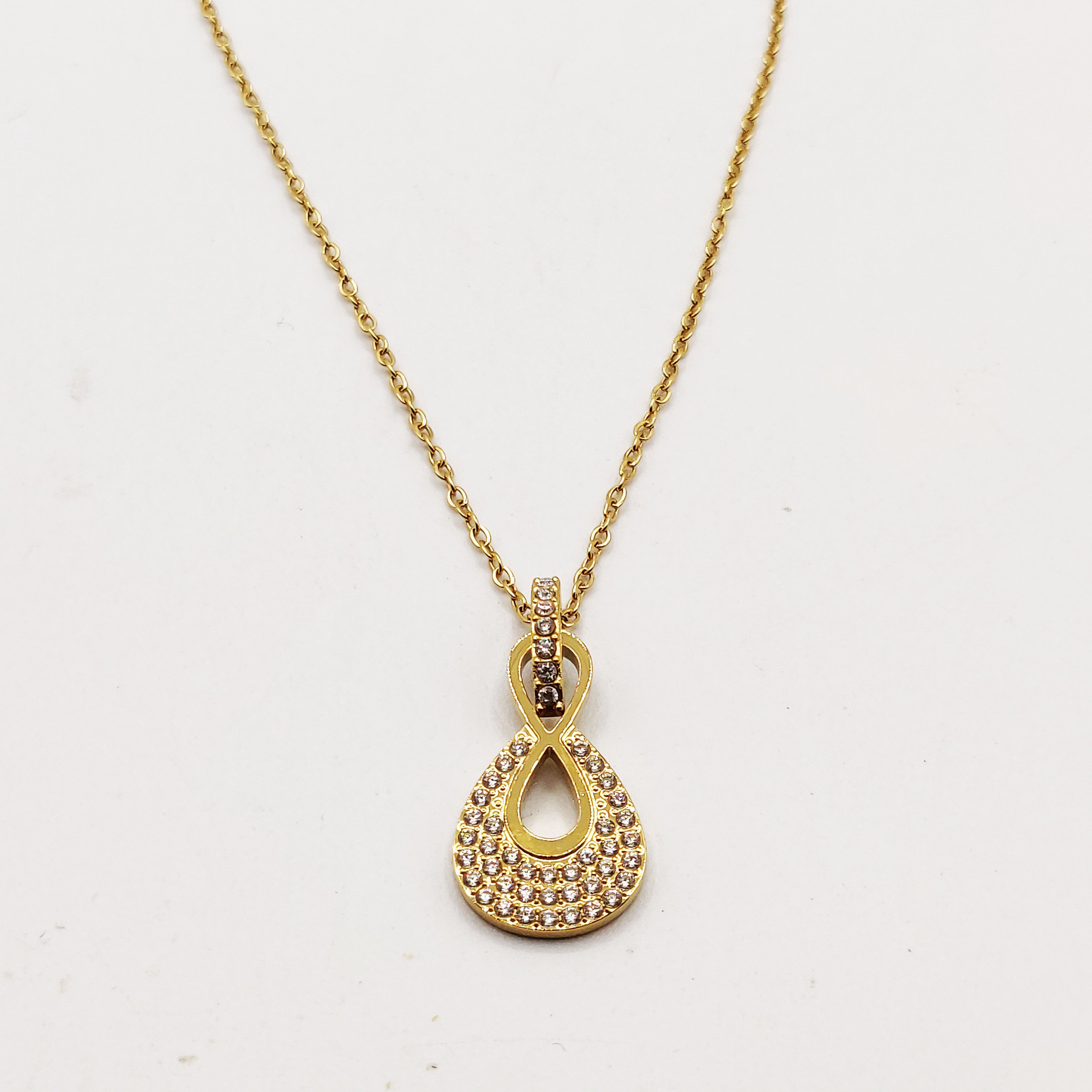 Collier Infinity Goutte Cristaux Luxe