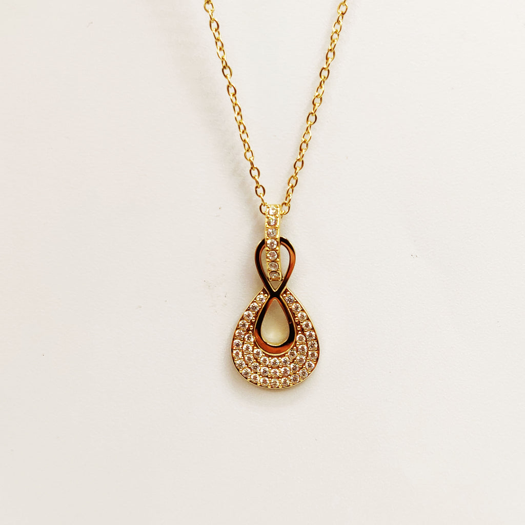 Collier Infinity Goutte Cristaux Luxe