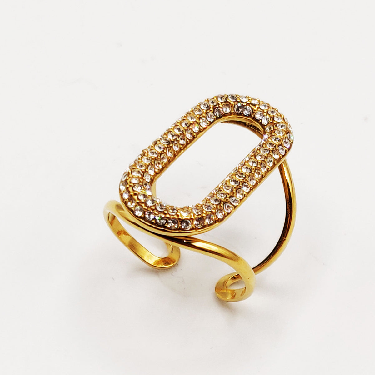Bague Ovale Cristaux Luxe
