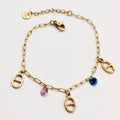 Bracelet Multi H Luxe et Cristaux Multicolores Luxe