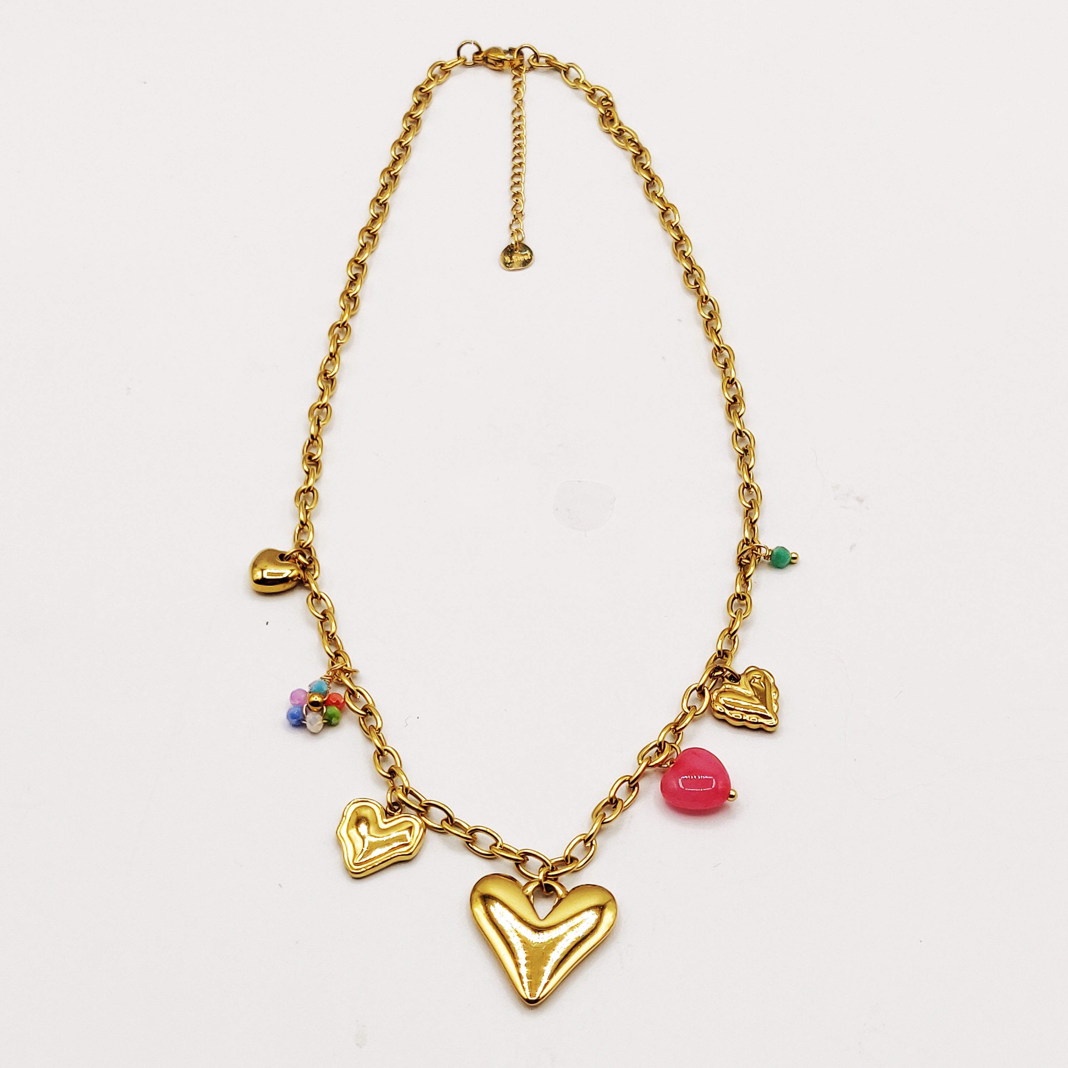 Collier Bibelots Coeurs Bombés Luxe