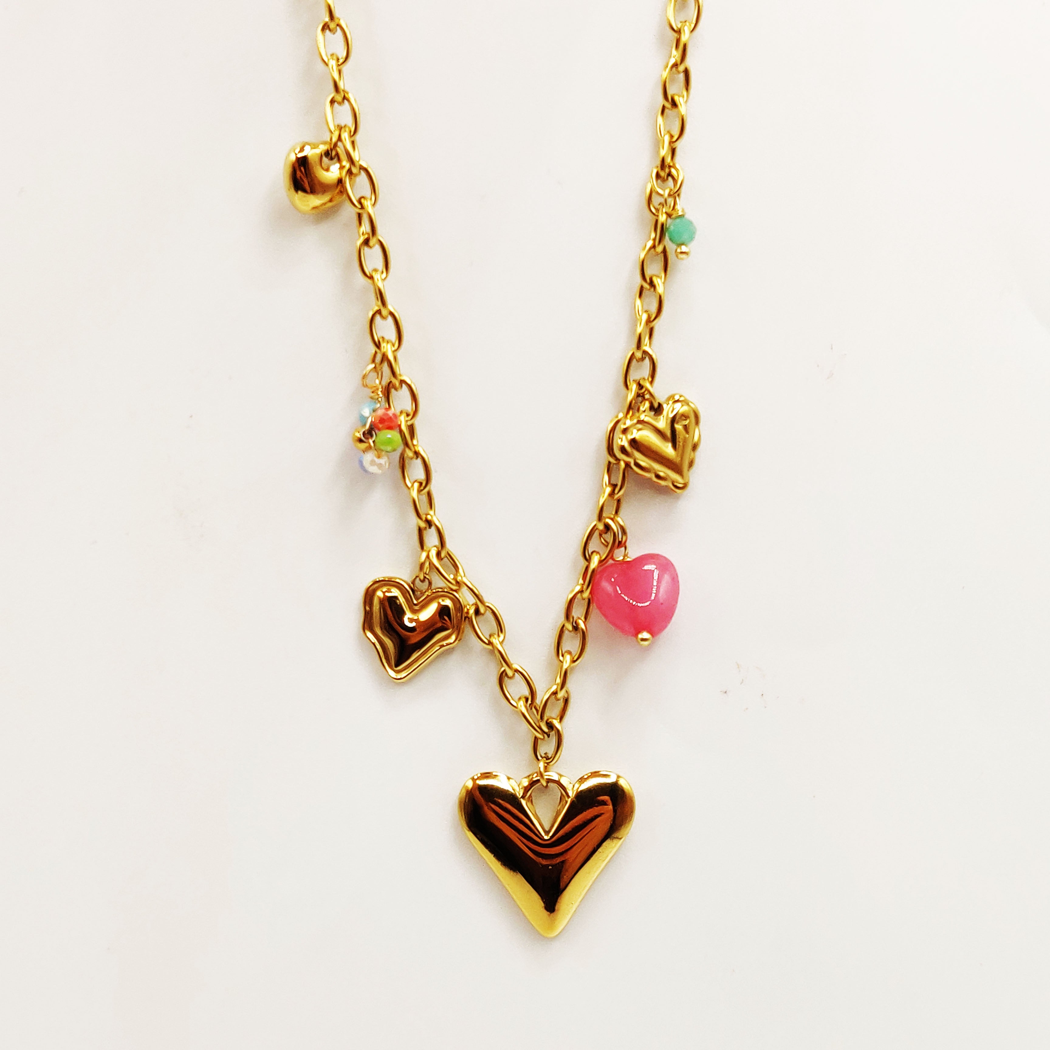 Collier Bibelots Coeurs Bombés Luxe