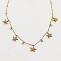 Collier Multi Étoiles de Mer Cristaux Luxe