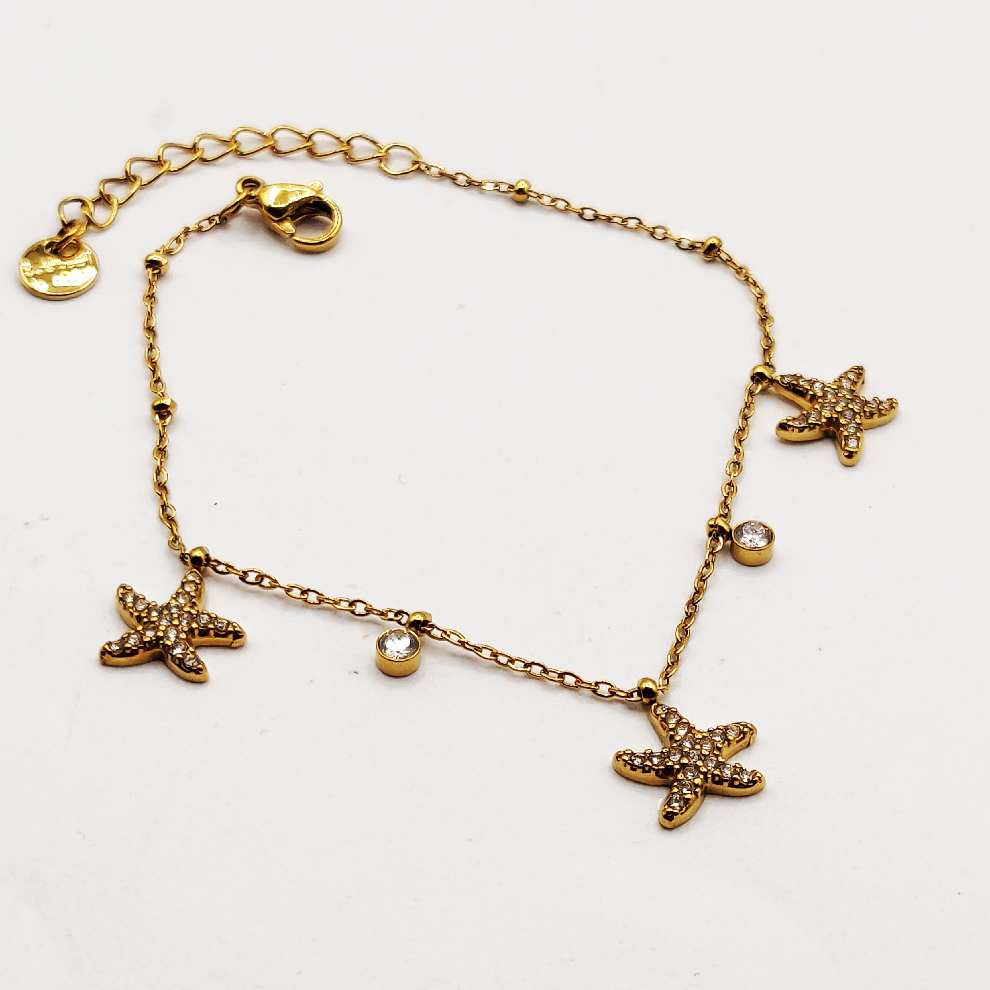 Bracelet Multi Étoiles de Mer Cristaux Luxe