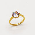 Bague Fiançailles Cristal Rond