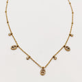 Collier Multi H Luxe Petits et Cristaux Ronds Luxe