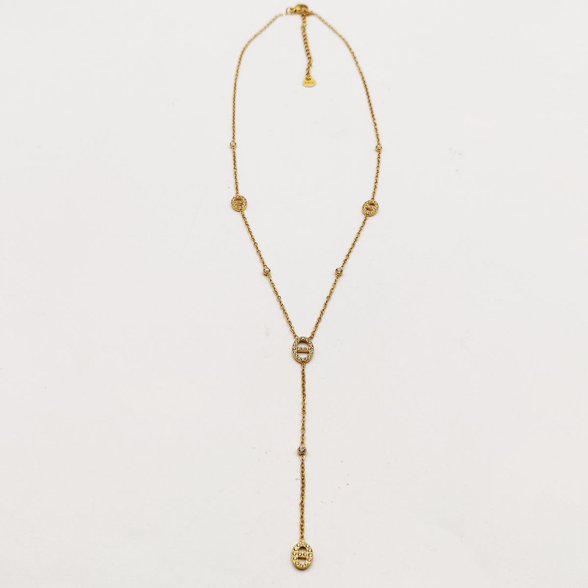 Collier Multi H Luxe et Cristaux Ronds Luxe Descendant