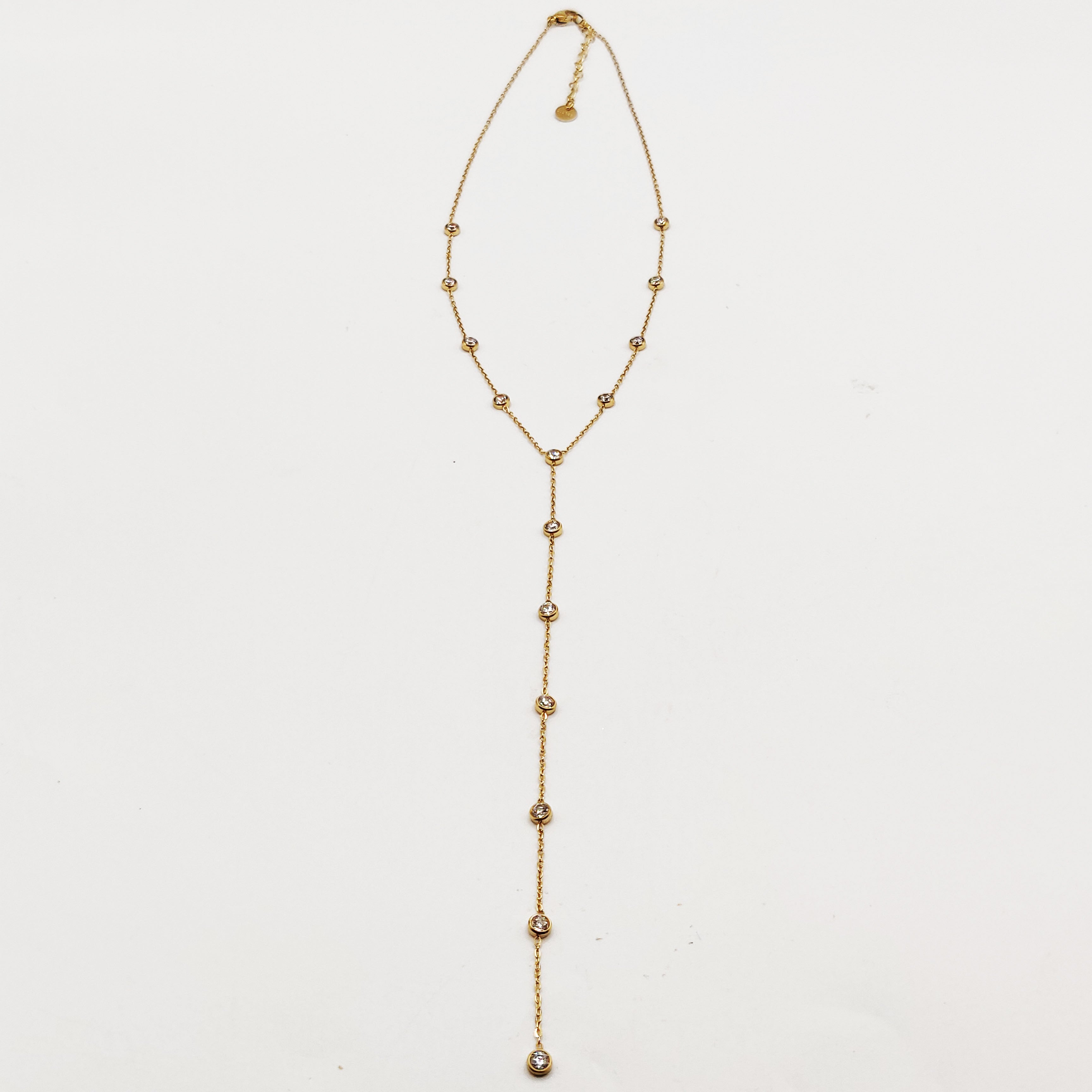 Collier Multi Cristaux Ronds Descendant