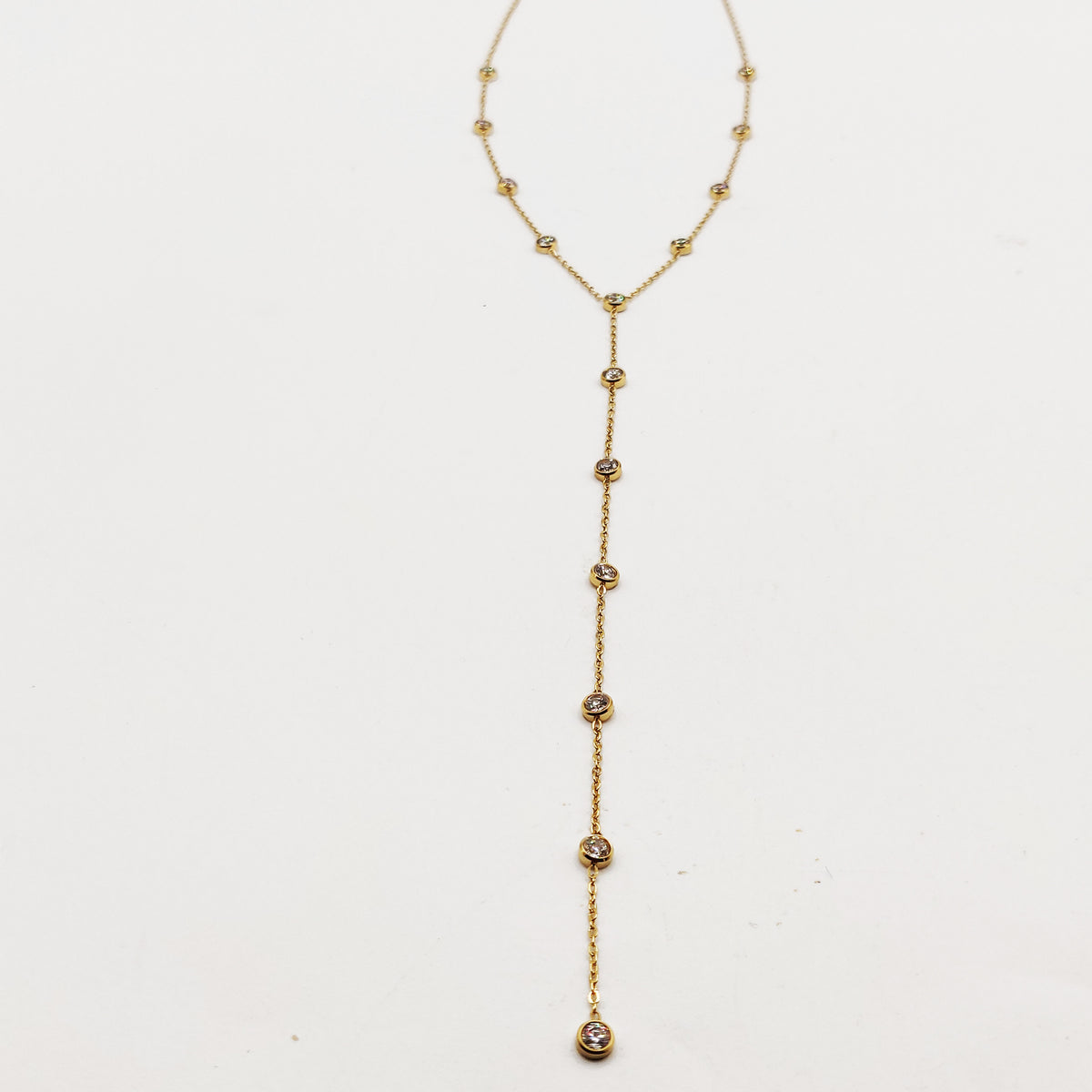 Collier Multi Cristaux Ronds Descendant