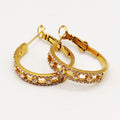 Boucles d'oreilles Créoles Mexicaines Cristaux Luxe