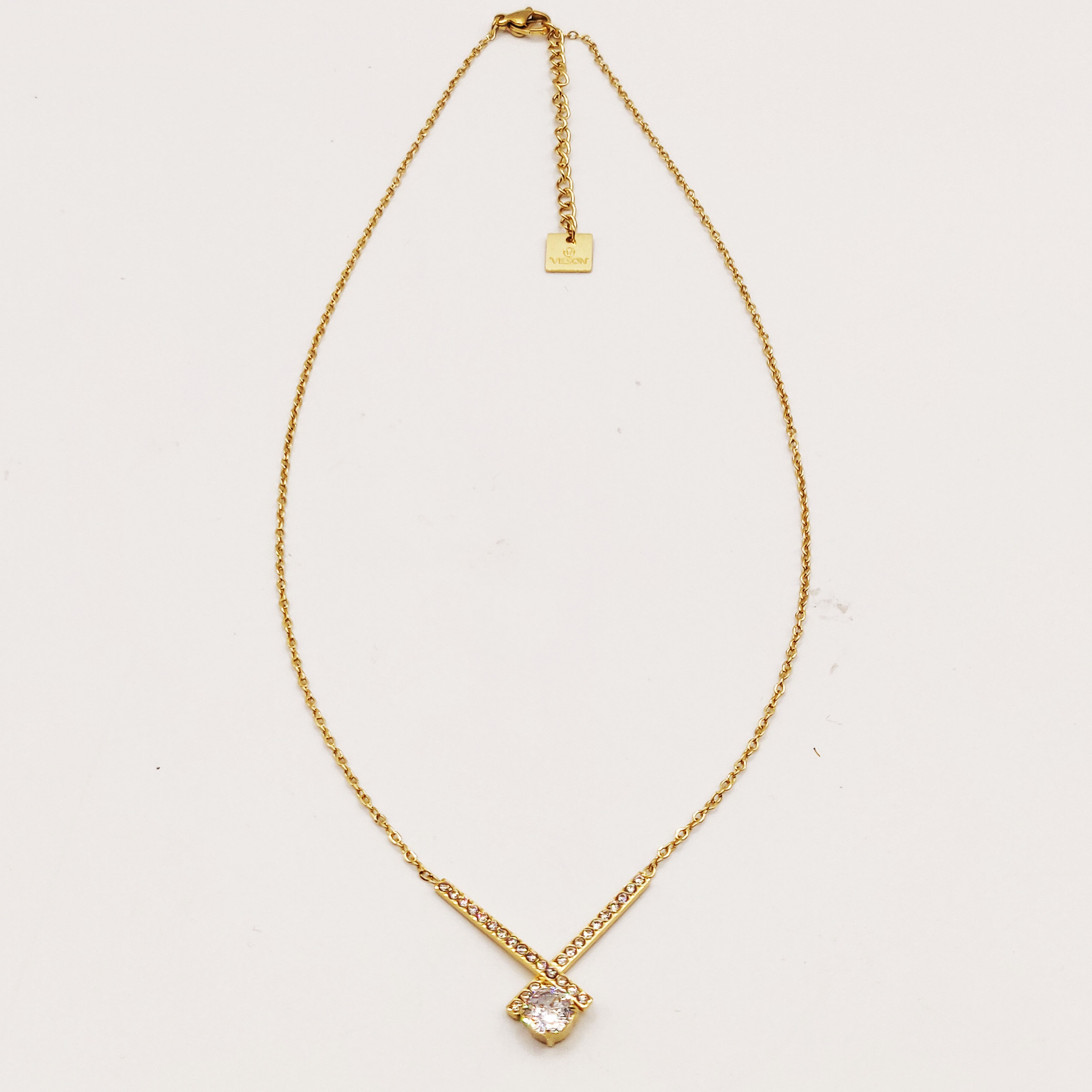 Collier X Cristaux et Gros Cristal Luxe