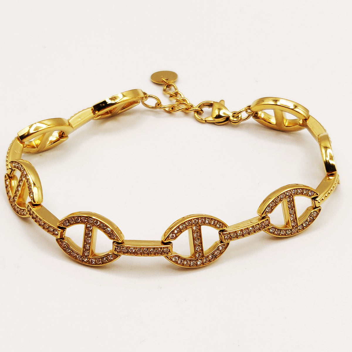 Bracelet Mi-Rigide Multi H Luxe Cristaux