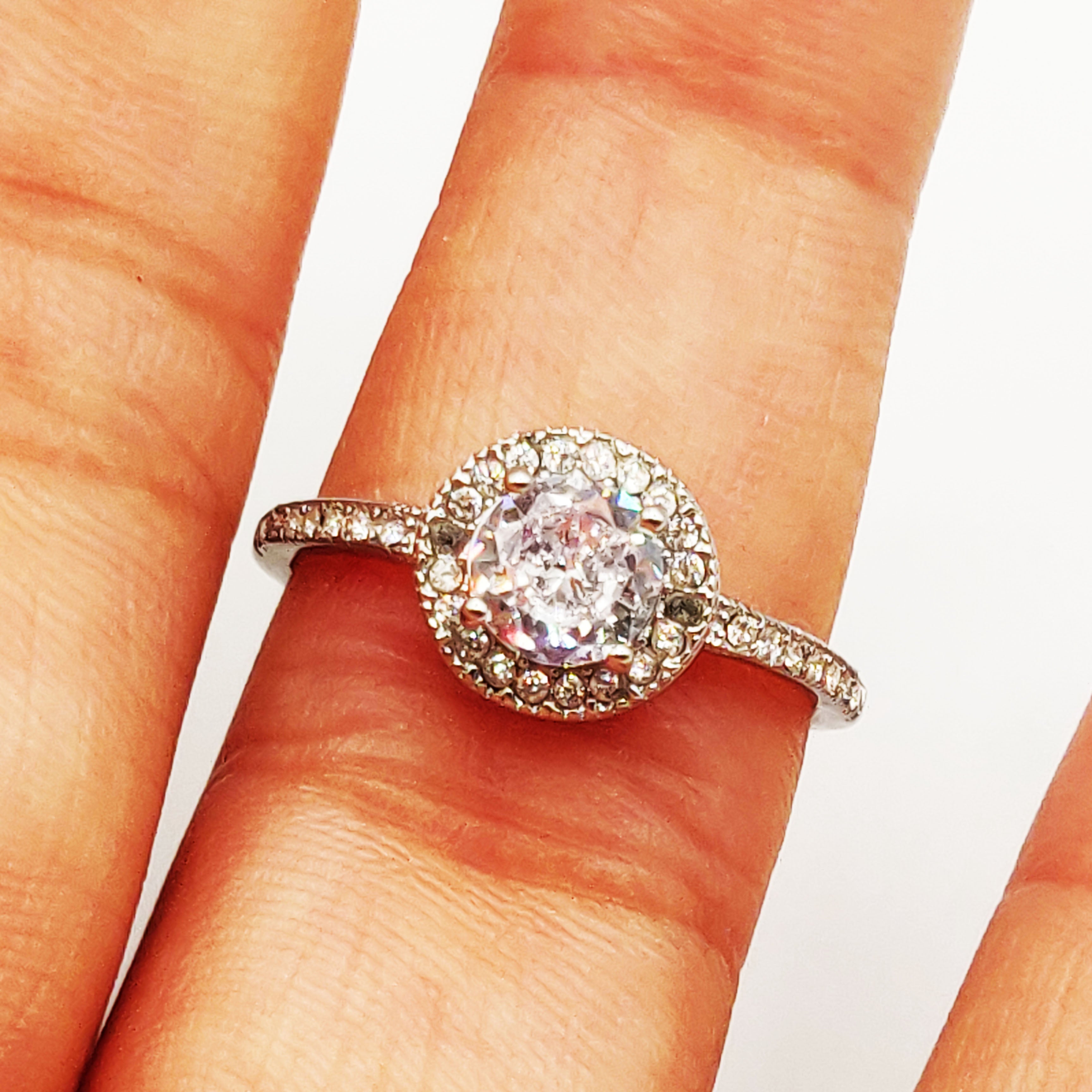 Bague Gros Cristal Rond Double Tour Cristaux Luxe Argenté