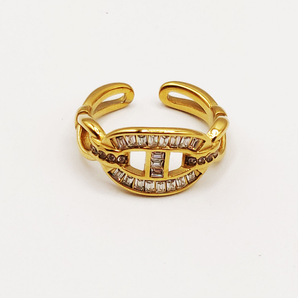 Bague H Luxe Multi Cristaux