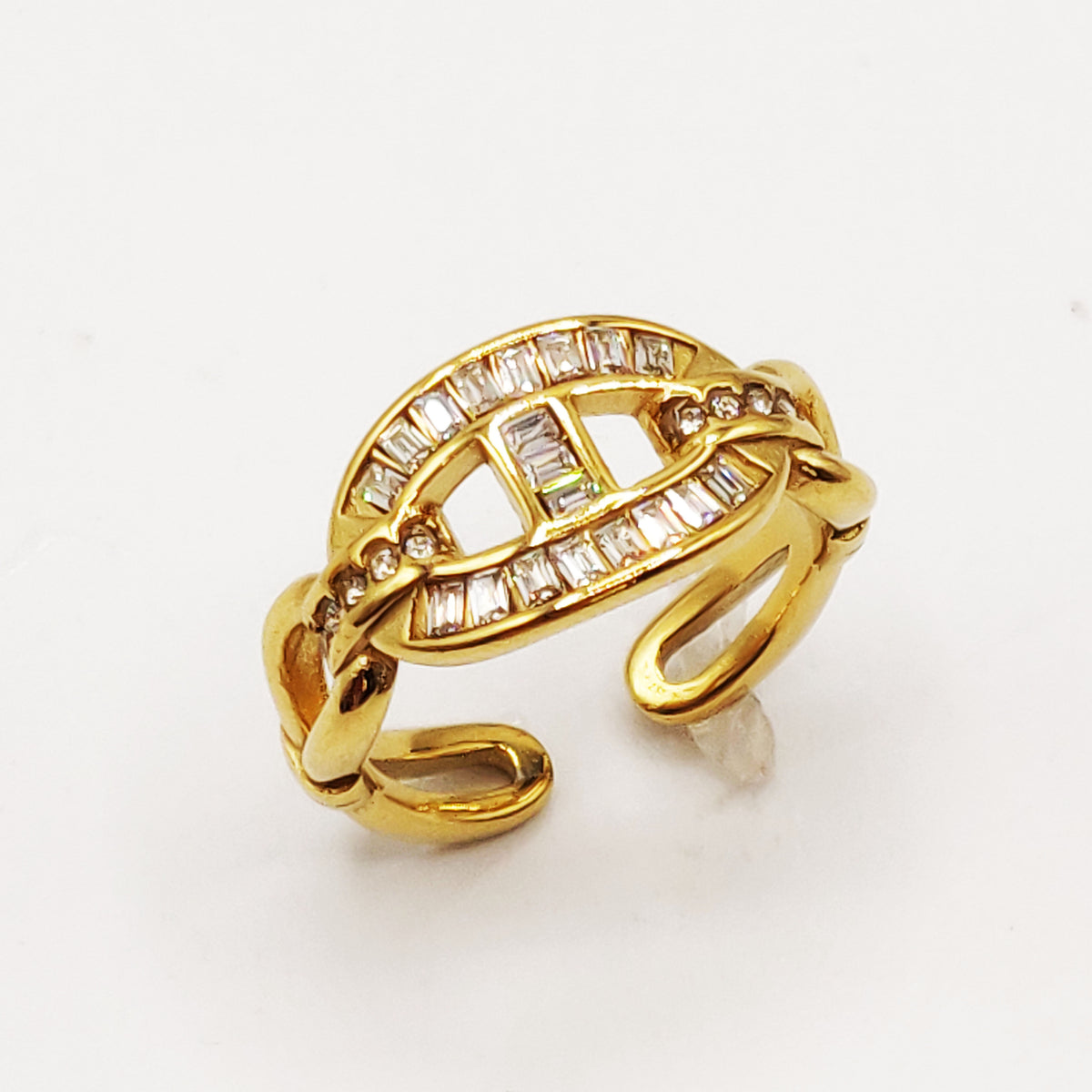 Bague H Luxe Multi Cristaux
