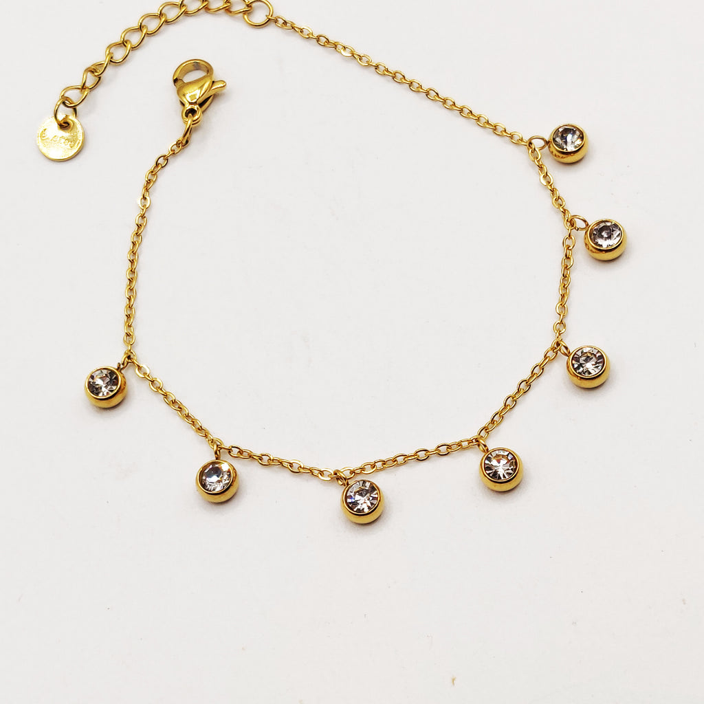 Bracelet Multi Cristaux Ronds Luxe