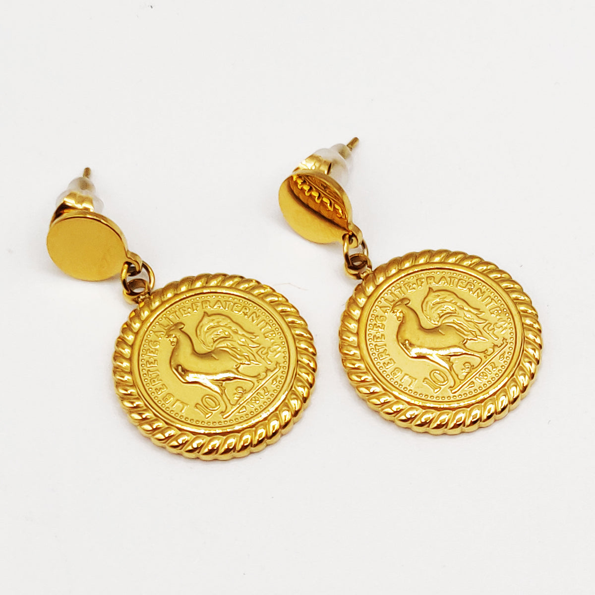 Boucles d'oreilles Louise Coq Tour Torsadé Luxe