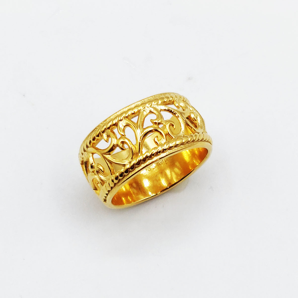 Bague Deblij Motifs Orientaux Vagues et Coeurs Luxe