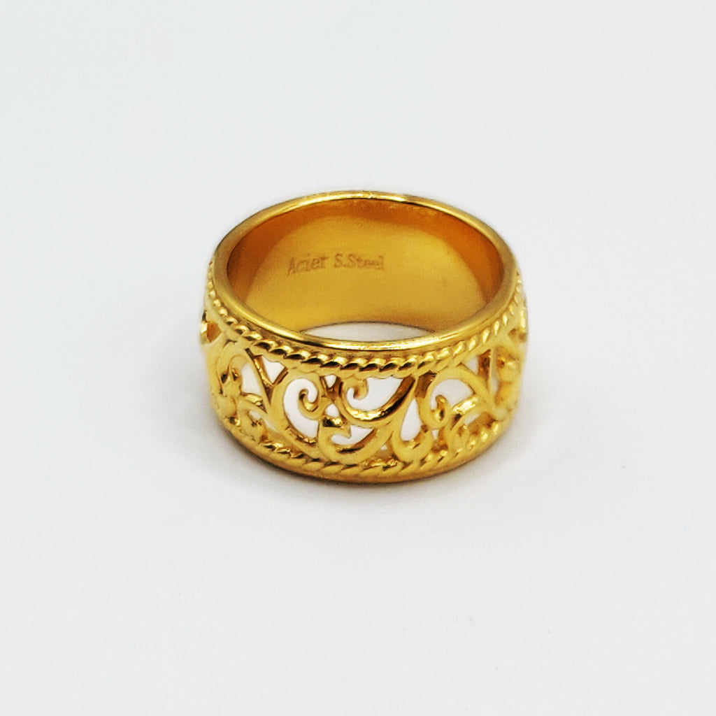 Bague Deblij Motifs Orientaux Vagues et Coeurs Luxe