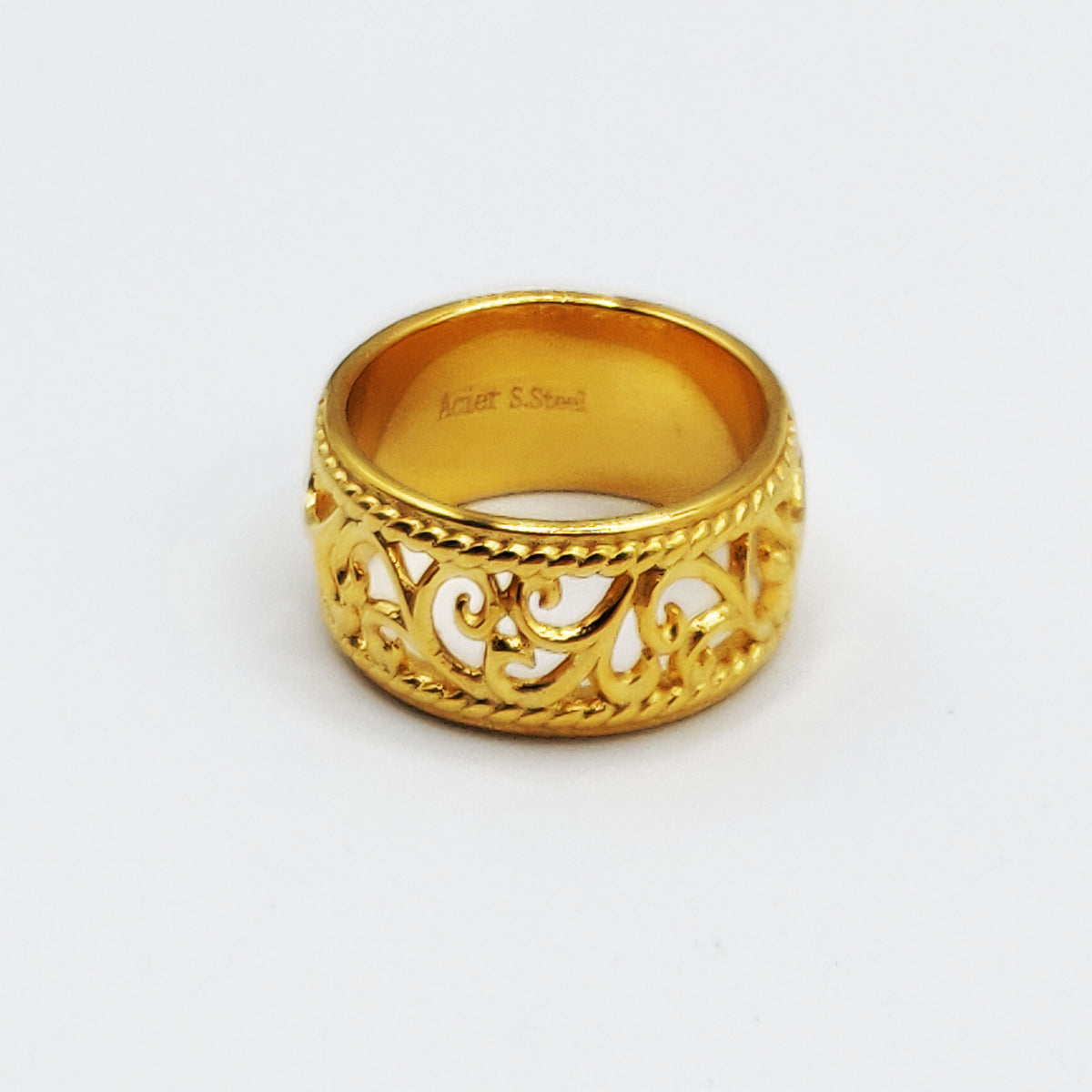 Bague Deblij Motifs Orientaux Vagues et Coeurs Luxe
