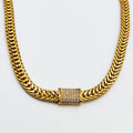 Collier Maille Tressée Rafinity Cristaux Luxe