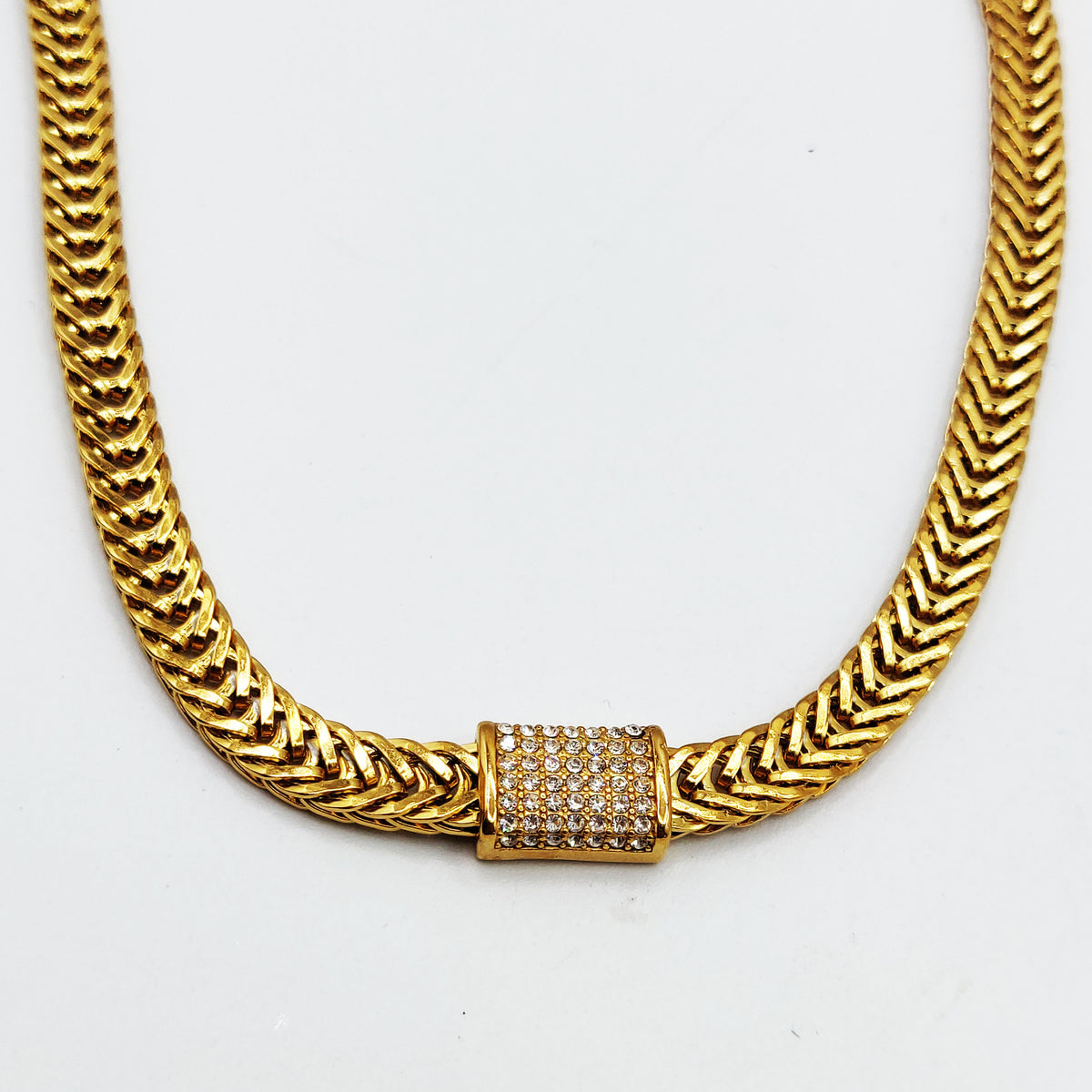 Collier Maille Tressée Rafinity Cristaux Luxe