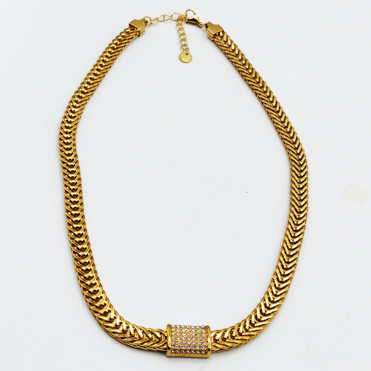 Collier Maille Tressée Rafinity Cristaux Luxe